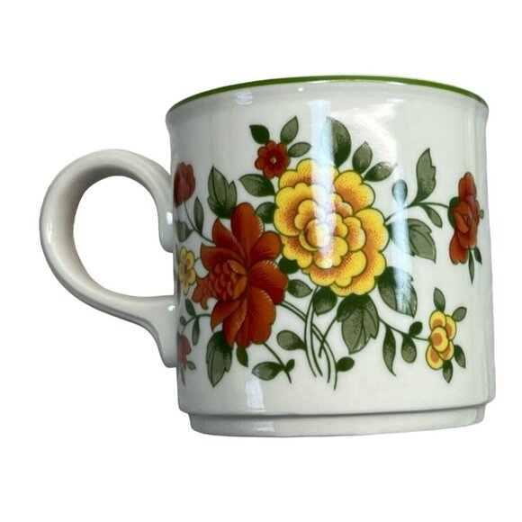 Villeroy and Boch Summerday Tea Cups with Saucers Lot of 3 Vintage Flowers 1970s - Picture 12 of 13